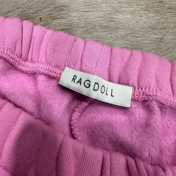 Ragdoll LA Oversized Joggers Medium Pink Sweatpants Casual Streetwear Women - Picture 5 of 7